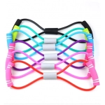 Hot Yoga Gum Fitness Resistance 8 Word Chest Expander Rope Workout Muscle Trainning Rubber Elastic Bands for Sports Exercise