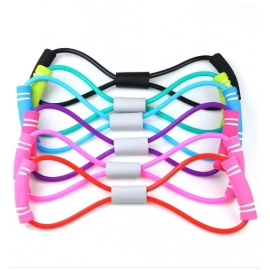 Hot Yoga Gum Fitness Resistance 8 Word Chest Expander Rope Workout Muscle Trainning Rubber Elastic Bands for Sports Exercise