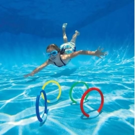 4Pcs Children's Pool Toys Underwater Diving Circle Competition Toys Summer Fun Swimming Accessories