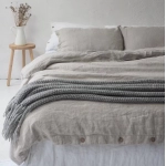 Pure Linen Duvet Cover Set, Natural Quilt Cover And Pillowcases, Double Bed Set, Queen King Duvet Cover 220x240, Bedding Set