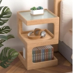 Two Storage Space Nightstand Bedside Table Bedroom Furniture Bedroom Nightstand Original Wood Color Suitable